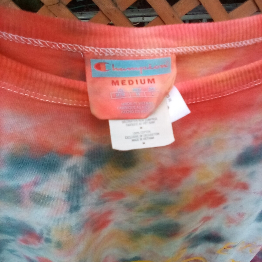 🏆Champion Coca-Cola Custom Tie Dye Long Sleeve Shirt, M🏆 - Picture 4 of 7